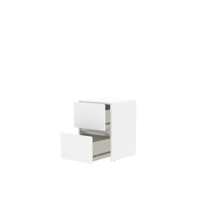 Chevet 2 tiroirs Mosaik blanc ( sur commande )