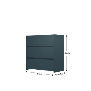 Commode 3 tiroirs Mosaik Bleu nuit ( sur commande )