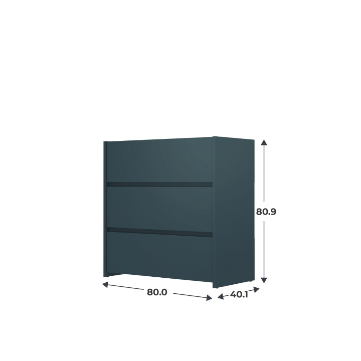 Commode 3 tiroirs Mosaik Bleu nuit ( sur commande )
