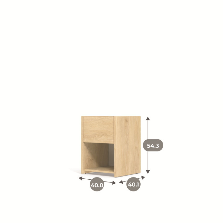 Chevet 1 tiroir Mosaik décor Hickory ( sur commande )