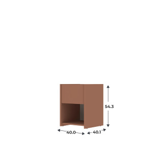Chevet 1 tiroir Mosaik décor Terracota ( sur commande )