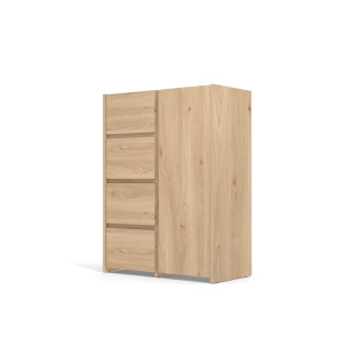 Enfilade 1 porte et 4 tiroirs Mosaik décor hickory ( sur commande )
