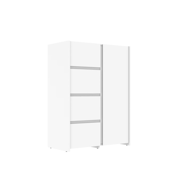 Enfilade Mosaik 1 porte et 4 tiroirs en décor blanc ( sur commande )