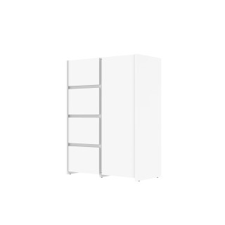 Enfilade Mosaik 1 porte et 4 tiroirs en décor blanc ( sur commande )