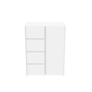 Enfilade Mosaik 1 porte et 4 tiroirs en décor blanc ( sur commande )