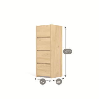 Chiffonier 4 tiroirs Mosaik Hickory ( sur commande )