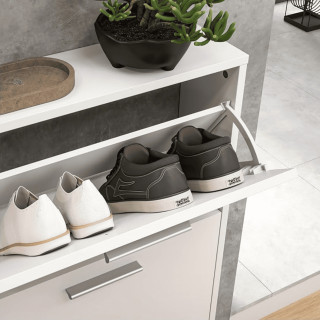 Meuble à chaussures 6 abattants SAM Blanc