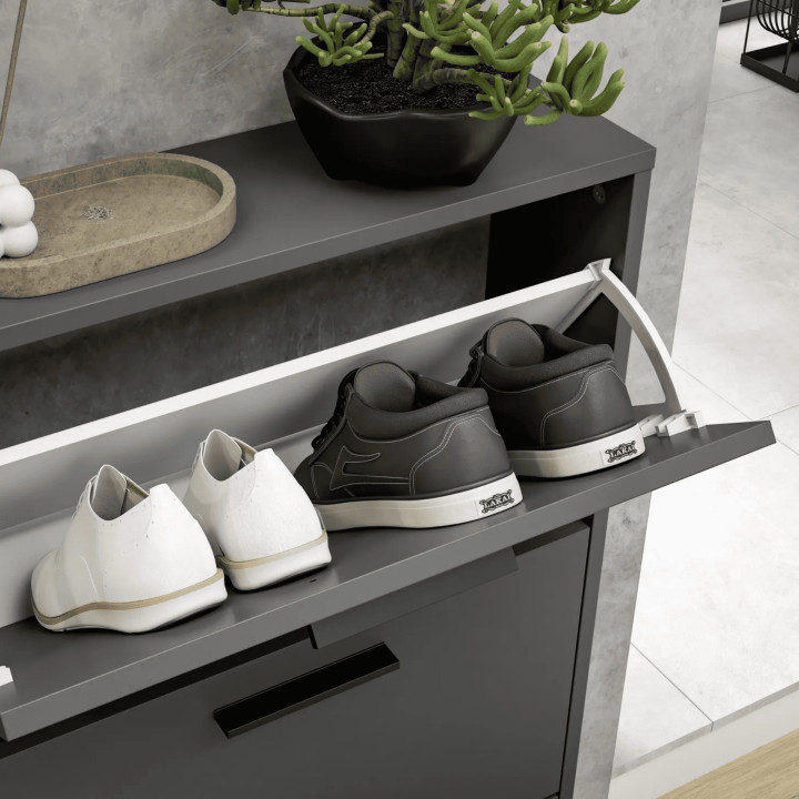 Meuble à chaussures SAM 6 abattants anthracite