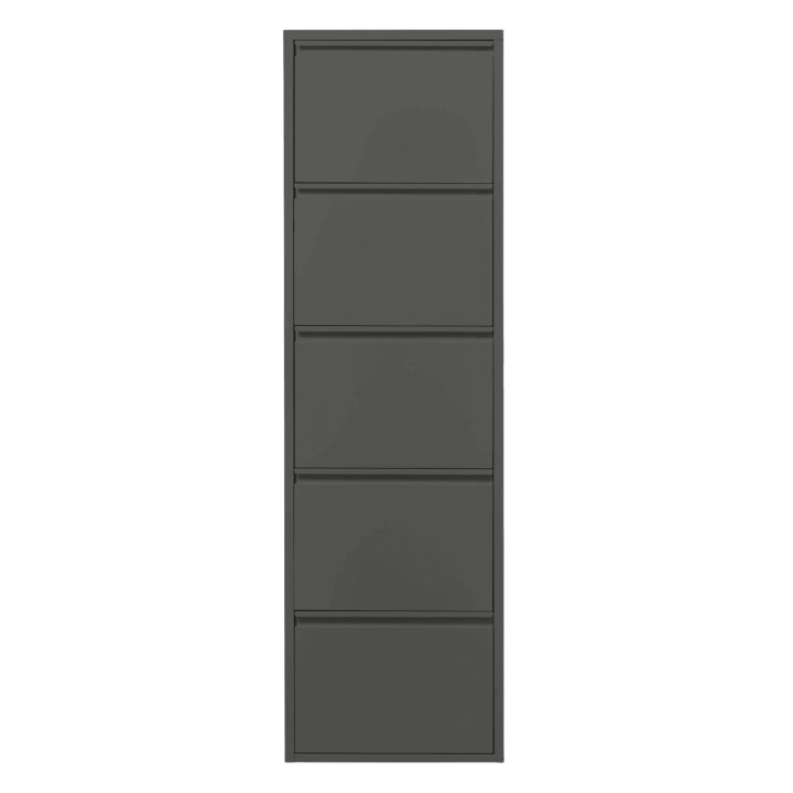 Meuble à chaussures 5 abattants Bert Anthracite