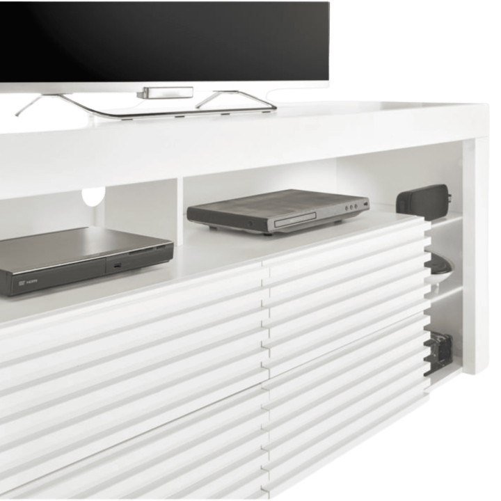 Meuble tv avec LED Goal blanc