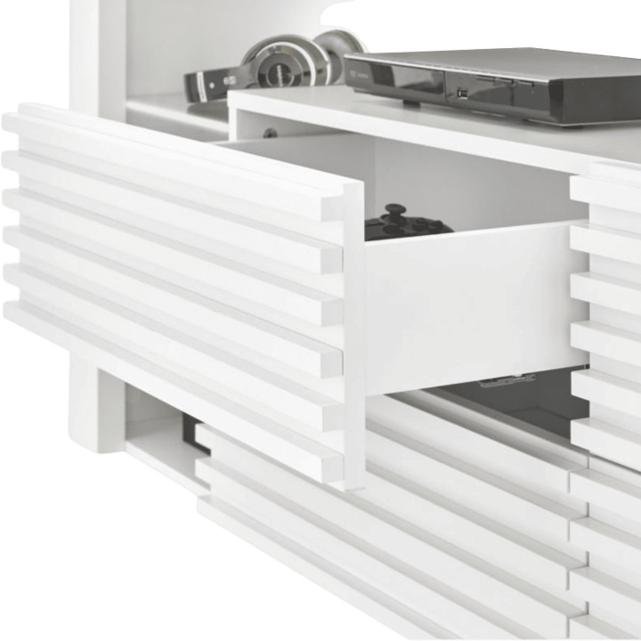 Meuble tv avec LED Goal blanc