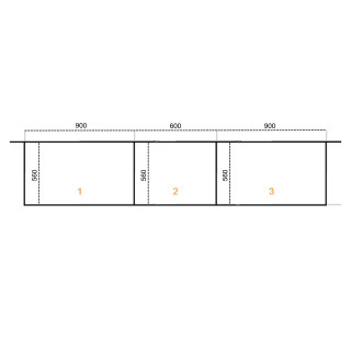 Casa - dressing 240 cm Blanc