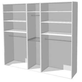 Casa - dressing 240 cm Blanc