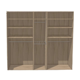 Casa - dressing 240 cm Chêne Hickory