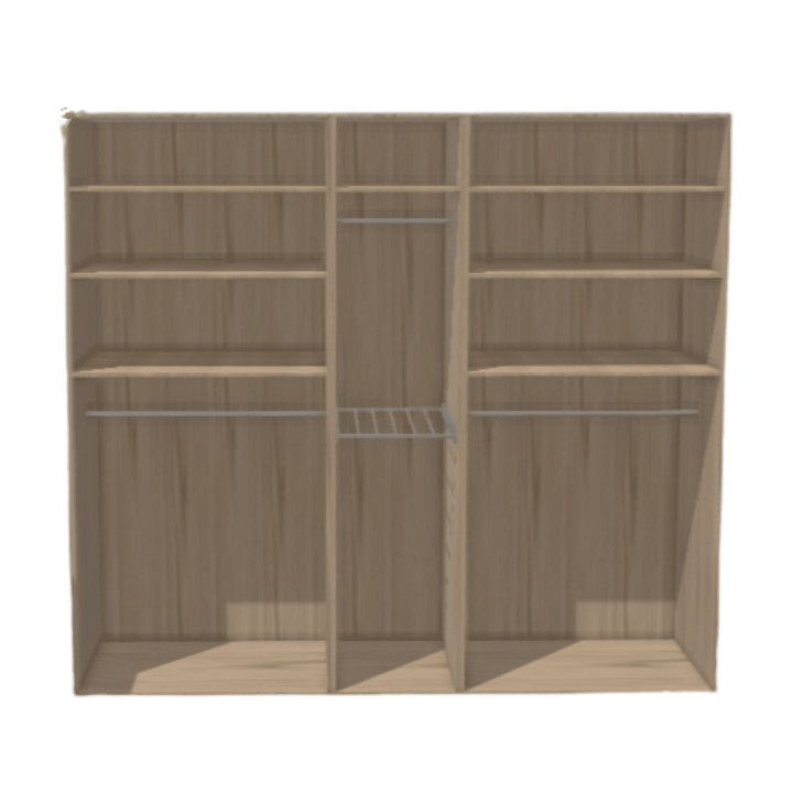Casa - dressing 240 cm Chêne Hickory