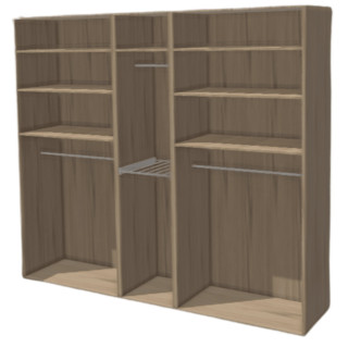 Casa - dressing 240 cm Chêne Hickory