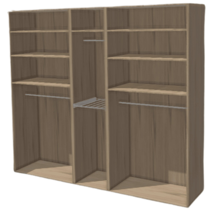 Casa - dressing 240 cm Chêne Hickory
