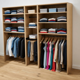 Casa - dressing 240 cm Chêne Hickory