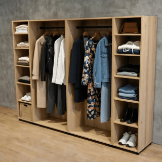 Casa - Dressing 270 cm chêne hickory