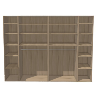 Casa - Dressing 270 cm chêne hickory
