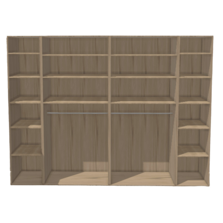 Casa - Dressing 270 cm chêne hickory