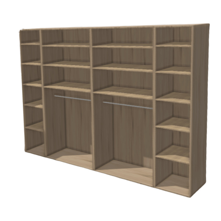 Casa - Dressing 270 cm chêne hickory