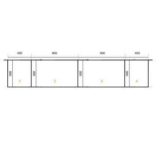 Casa - Dressing 270 cm chêne hickory