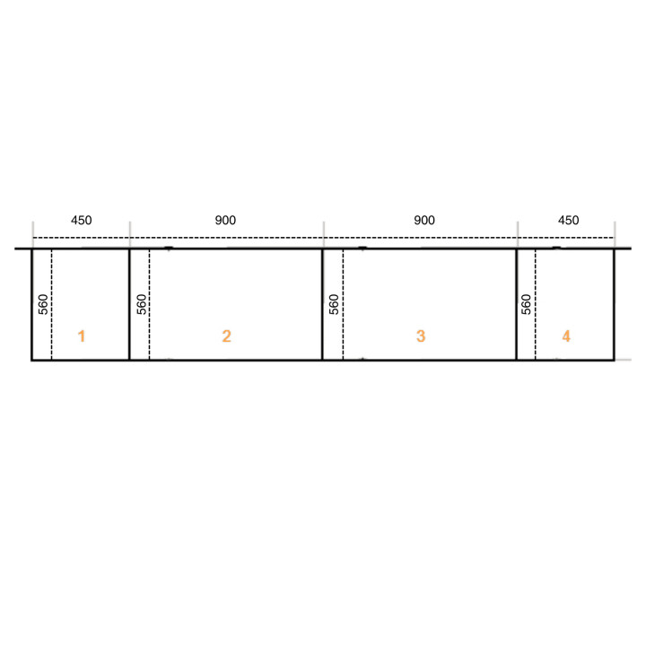 Casa - Dressing 270 cm chêne hickory