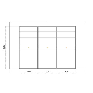 Casa 2 - dressing 270 cm blanc