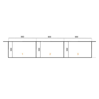 Casa - Dressing 270 cm - Chêne hickory