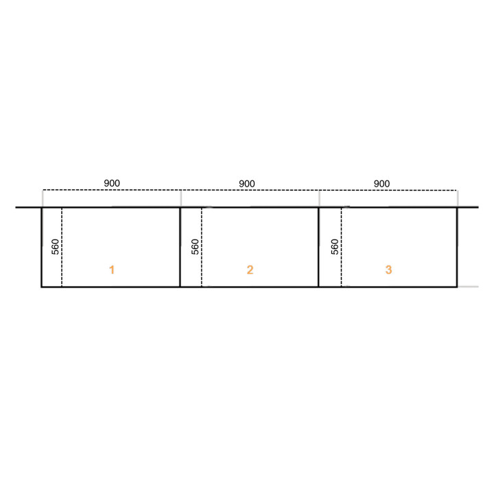 Casa - Dressing 270 cm - Chêne hickory