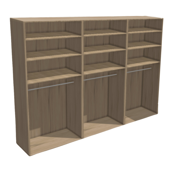 Casa - Dressing 270 cm - Chêne hickory