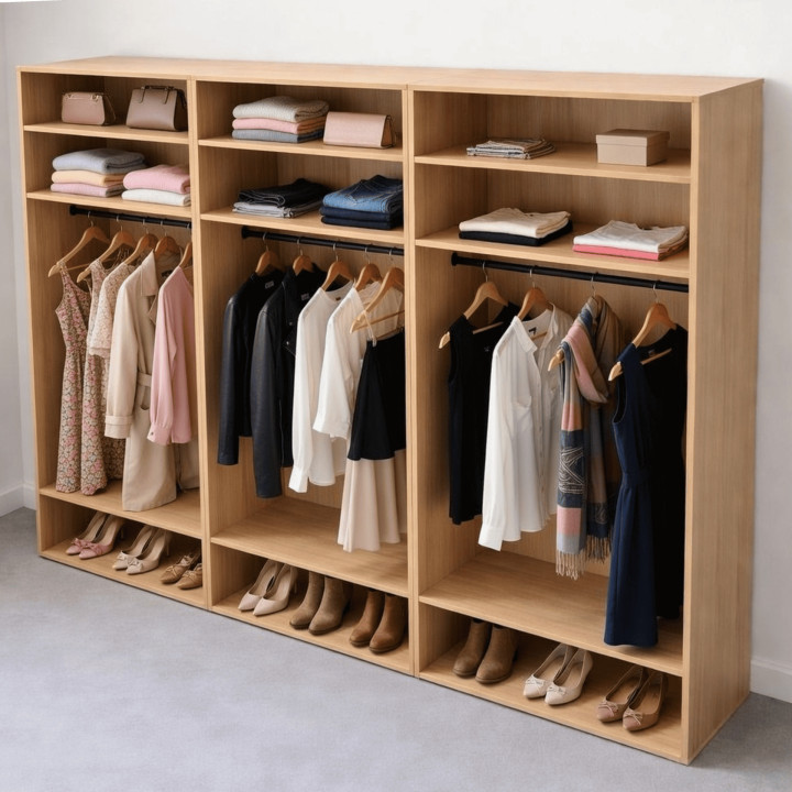 Casa - Dressing 270 cm - Chêne hickory