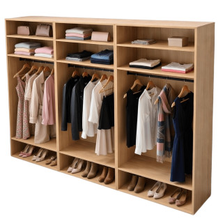 Casa - Dressing 270 cm - Chêne hickory