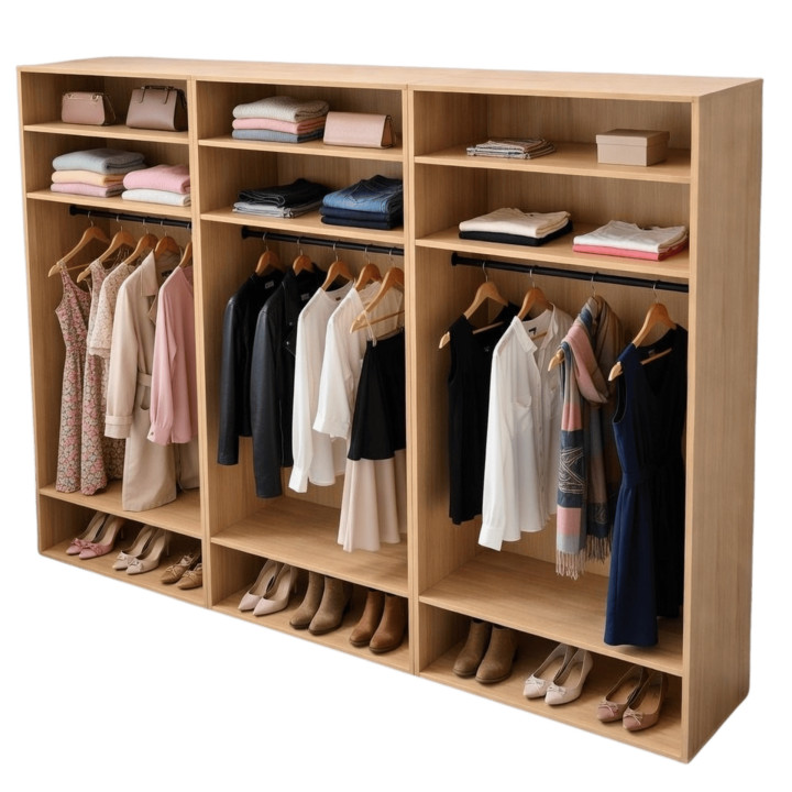 Casa - Dressing 270 cm - Chêne hickory