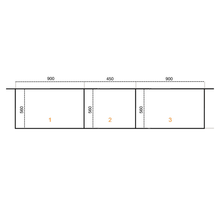 Casa - Dressing 225 cm - Blanc