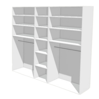 Casa - Dressing 225 cm - Blanc