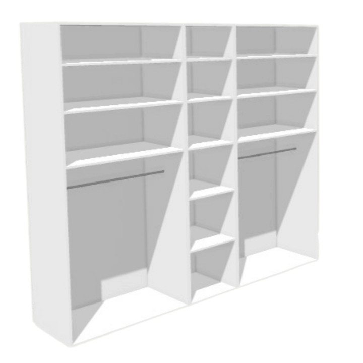 Casa - Dressing 225 cm - Blanc