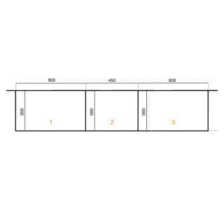 Casa - Dressing 225 cm Chêne hickory