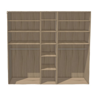 Casa - Dressing 225 cm Chêne hickory