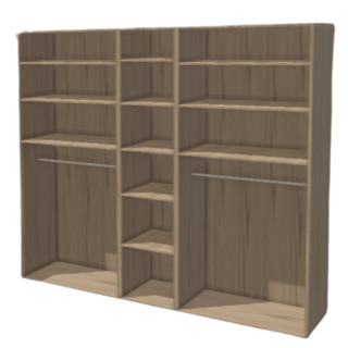 Casa - Dressing 225 cm Chêne hickory