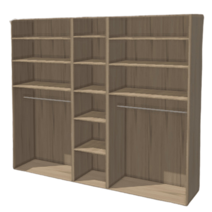 Casa - Dressing 225 cm Chêne hickory