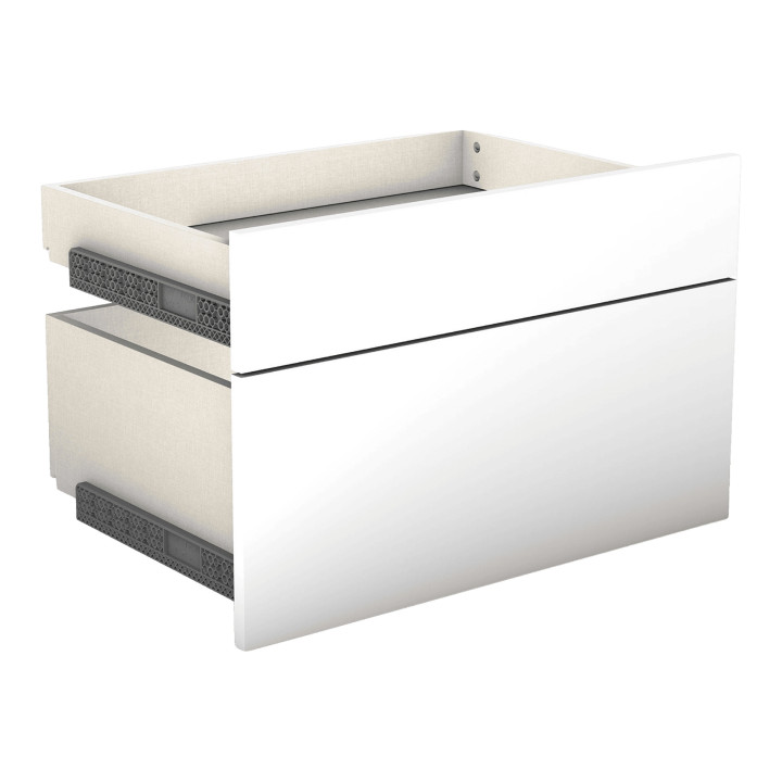 Casa - Tiroir double avec entourage L 60 cm - Blanc