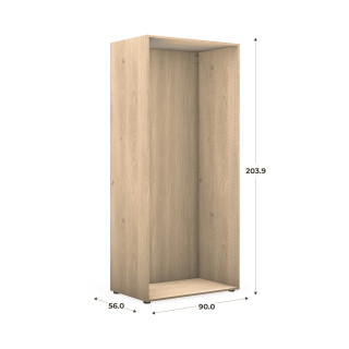 Caisson Casa HT204 cm - L 90 cm - P 56 cm Chêne Hikory