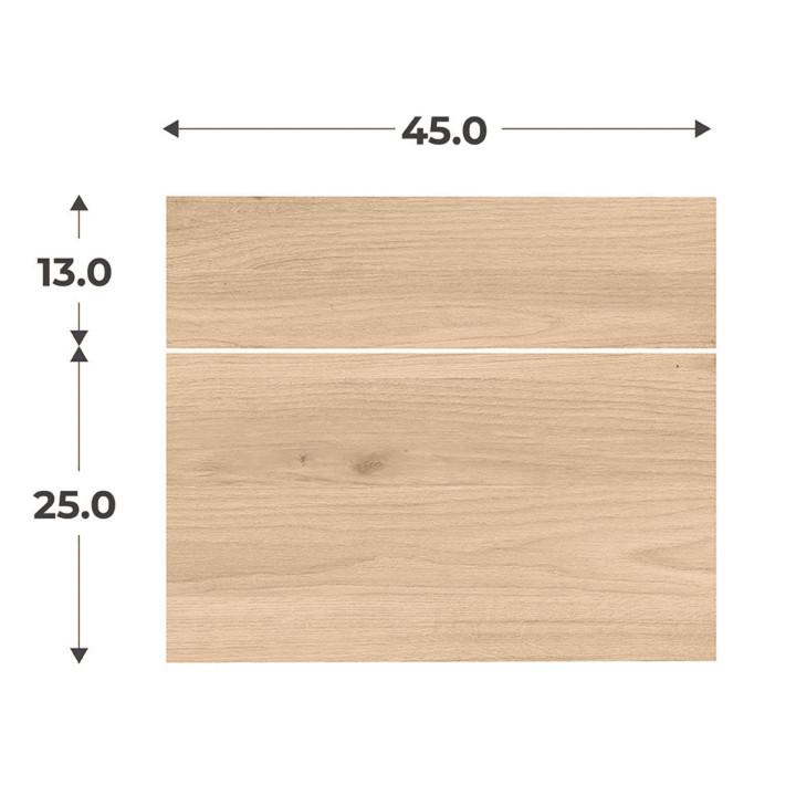Kit 2 façades Casa tiroir chêne hikory L 45 cm