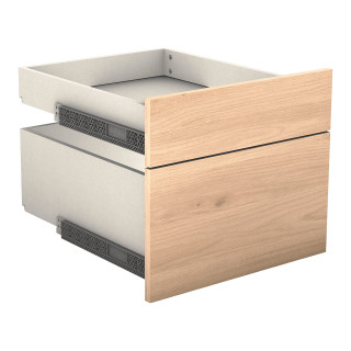 Tiroir double avec entourage Casa - L 45 cm Chêne hikory