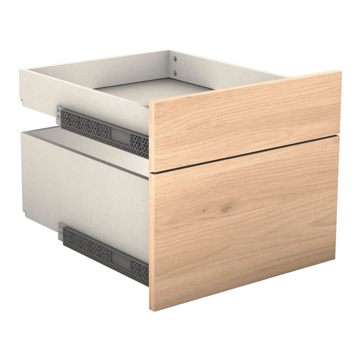 Tiroir double avec entourage Casa - L 45 cm Chêne hikory
