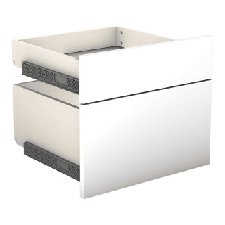 Tiroir Casa double avec entourage L 45 cm Blanc