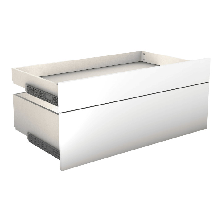 Tiroir double avec entourage Casa L 90 cm Blanc