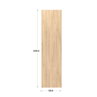 Porte Casa simple Casa H232 cm - L 60 cm chêne hikory